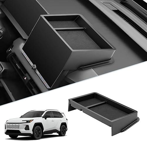 SKTU for 2026 Toyota RAV4 Dashboard Organizer 10.5" for 2026+ RAV4 (LE/SE/XLE Premium/Woodland) Behind Screen Organizer Toyota RAV4 2026 Accessories 2026 RAV4 Dashboard Storage Box (Not Fit 12.9")